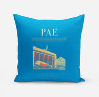 Thumbnail for Snohomish County Airport (Paine Field) (PAE) design on turquoise pillow