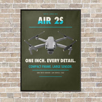 Thumbnail for DJI Air 2S vertical canvas print - framed - green army background