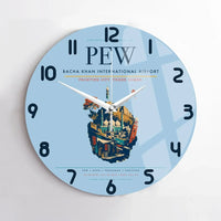 Thumbnail for Bacha Khan International Airport PEW Wall-Clock No-Frame - Light Blue