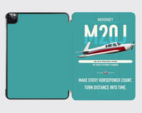 Thumbnail for Mooney M20J 201 design on turquoise ipad tablet case