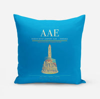 Thumbnail for Rabah Bitat Airport (AAE) design on turquoise pillow