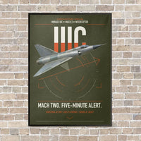 Thumbnail for Dassault Mirage IIIC vertical canvas print - framed - green army background