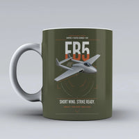Thumbnail for de Havilland Vampire FB5 design on green army ceramic mug, double-side print