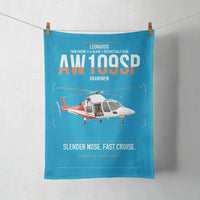 Thumbnail for Leonardo AW109SP GrandNew design on turquoise towel