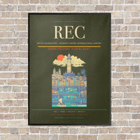 Thumbnail for Recife Guararapes - Gilberto Freyre International Airport REC vertical canvas print - framed - green army background