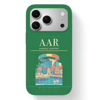 Thumbnail for Aarhus Airport (AAR) design on green iPhone 17 Pro MagSafe case