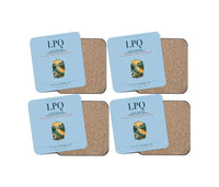 Thumbnail for Luang Prabang International Airport (LPQ) design on light blue 4 pieces set coaster