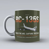 Thumbnail for RC-135S Cobra Ball design on green army ceramic mug, double-side print