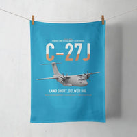 Thumbnail for C-27J Spartan design on turquoise towel