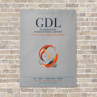 Thumbnail for Guadalajara International Airport GDL vertical canvas print - no frame - light gray background