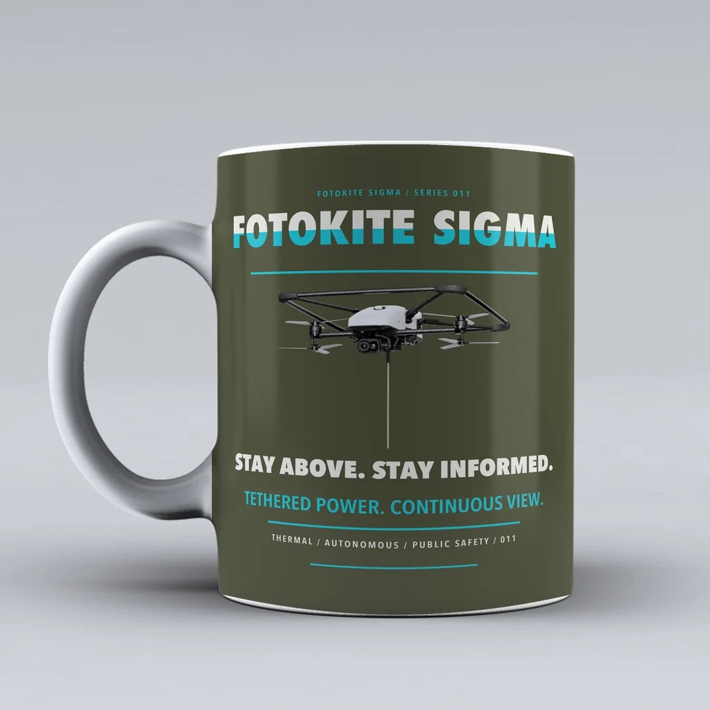 Sigma Mug design on green army fotokite