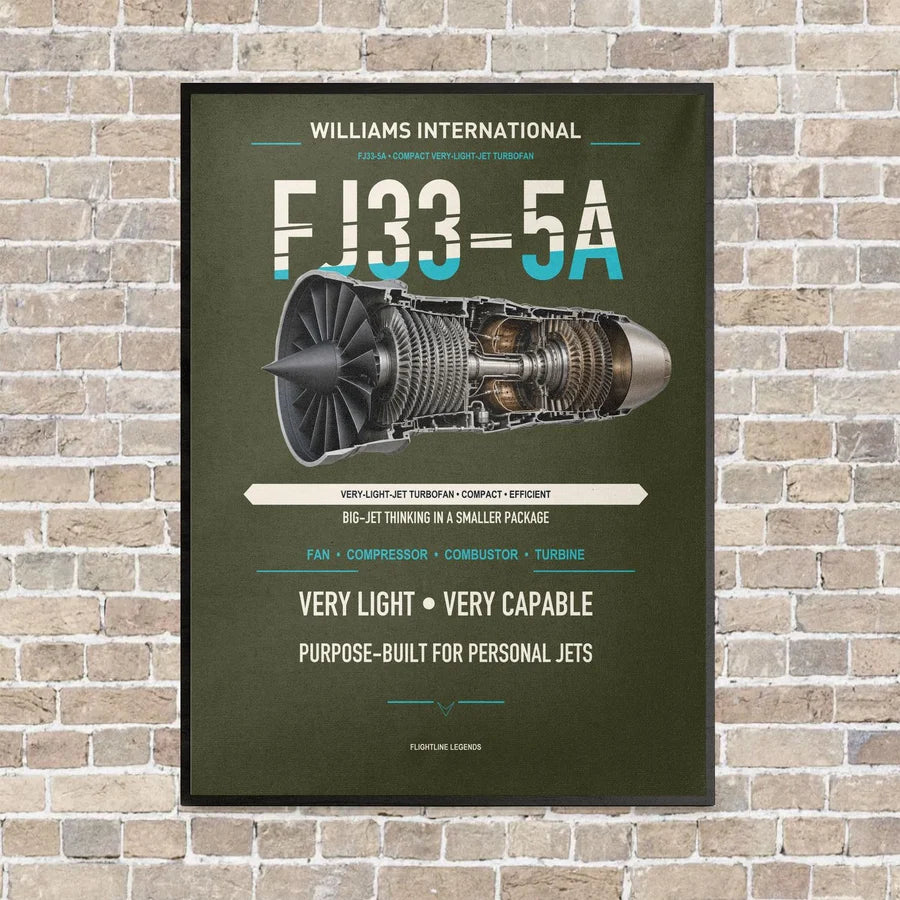 FJ33-5A vertical canvas print - framed - green army background