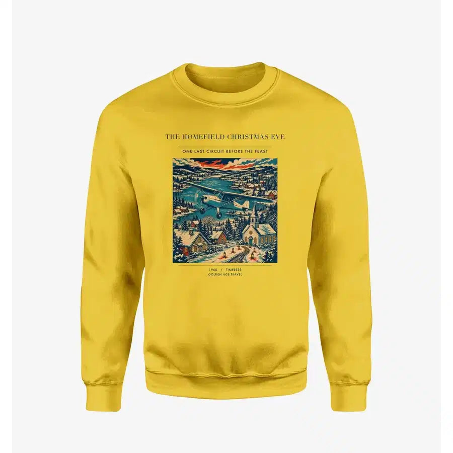 VINTAGE G4449 - The Homefield Christmas Eve - Designed Sweatshirts design on yellow