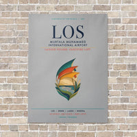 Thumbnail for Murtala Muhammed International Airport LOS vertical canvas print - no frame - light gray background