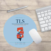 Thumbnail for Toulouse-Blagnac Airport (TLS) design on light blue round mouse pad