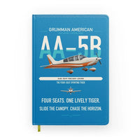 Thumbnail for Grumman American AA-5B Tiger design on turquoise notebook
