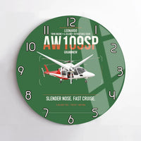 Thumbnail for Leonardo AW109SP GrandNew design on green no frame wall clock