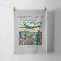 Thumbnail for VINTAGE G4089 - The Runway Garden - Designed Towels design on lightgray