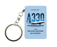 Thumbnail for Airbus A330-300P2F Key Chain design on light blue key chain