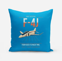 Thumbnail for F-4J Phantom II design on turquoise pillow