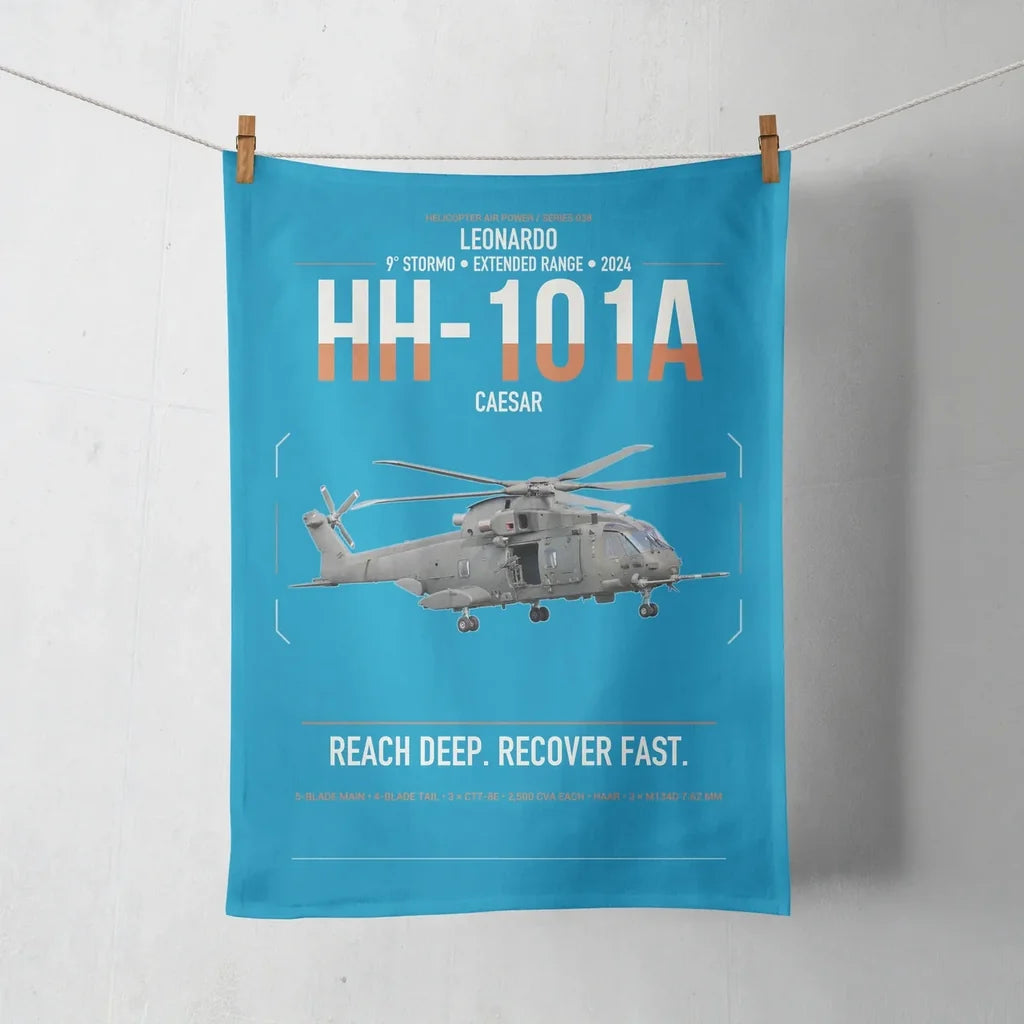 Leonardo HH-101A Caesar design on turquoise towel