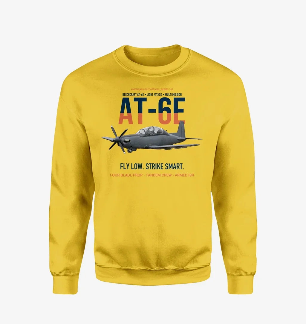 AT-6E Wolverine Light Attack design on yellow sweatshirt