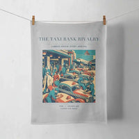 Thumbnail for VINTAGE G4376 - The Taxi Rank Rivalry - Designed Towels design on lightgray