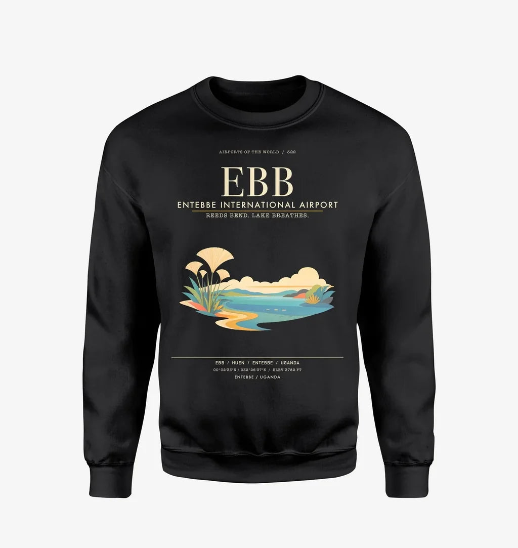 Entebbe International Airport EBB Sweatshirt - Black