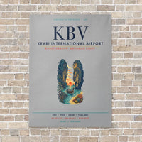 Thumbnail for Krabi International Airport KBV vertical canvas print - no frame - light gray background