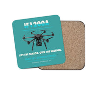 Thumbnail for Inspired Flight IF1200A design on turquoise 1 piece coaster