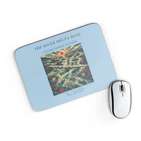 Thumbnail for VINTAGE G4274 - The River Delta Maze - Designed Mouse Pads design on lightblue rectangle