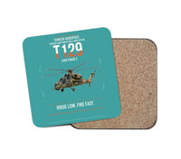 Thumbnail for Turkish Aerospace T129 ATAK Phase 2 design on turquoise 1 piece coaster