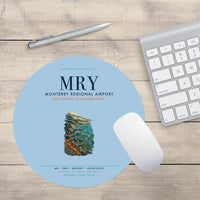 Thumbnail for Monterey Regional Airport (MRY) design on light blue round mouse pad