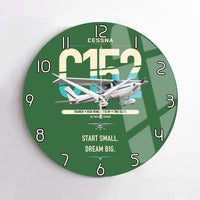 Thumbnail for Cessna 152 design on green no frame wall clock
