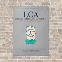 Thumbnail for Larnaka International Airport LCA vertical canvas print - no frame - light gray background