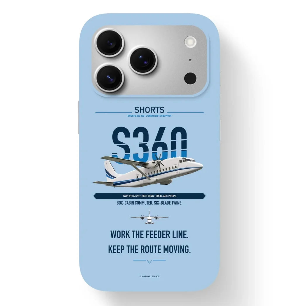 Shorts 360-300 Case design on light blue iphone case