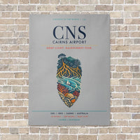 Thumbnail for Cairns Airport CNS vertical canvas print - no frame - light gray background