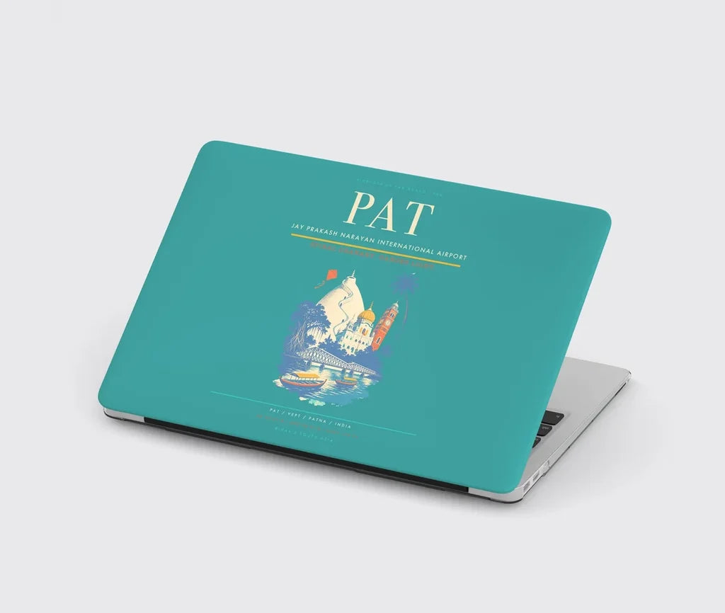 Jay Prakash Narayan International Airport (PAT) design on turquoise MacBook case