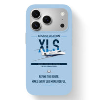 Thumbnail for Cessna Citation XLS design on light blue magsafe iphone case, for iPhone 17 Pro