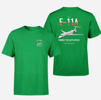 Thumbnail for E-11A BACN design on green double-side t-shirt, double-side print