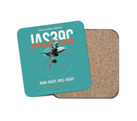 Thumbnail for Saab JAS 39C Gripen design on turquoise 1 piece coaster