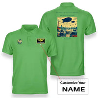 Thumbnail for VINTAGE G4521 - The Barrage Balloon Morning - Double-Side Polo T-Shirt design on lightgreen+name