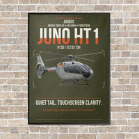 Thumbnail for Airbus H135 Juno HT1 vertical canvas print - framed - green army background