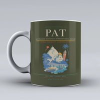 Thumbnail for Prakash Narayan International Airport PAT Mug design on green army jay