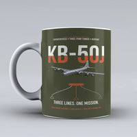 Thumbnail for KB-50J Superfortress design on green army ceramic mug, double-side print