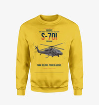 Thumbnail for Sikorsky S-70i FIREHAWK design on yellow sweatshirt