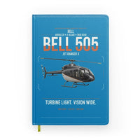 Thumbnail for Bell 505 Jet Ranger X design on turquoise notebook
