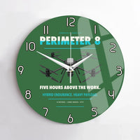 Thumbnail for Skyfront Perimeter 8 design on green no frame wall clock
