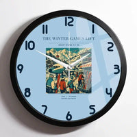 Thumbnail for VINTAGE G4130 - The Winter Games Lift - Designed Wall Clocks design on lightblue framed