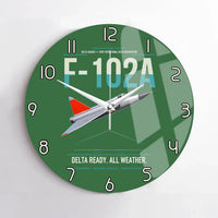 Thumbnail for F-102A Delta Dagger design on green no frame wall clock